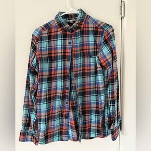 Uniqlo Multicolor Plaid Flannel Shirt XS 100% Cotton Like New